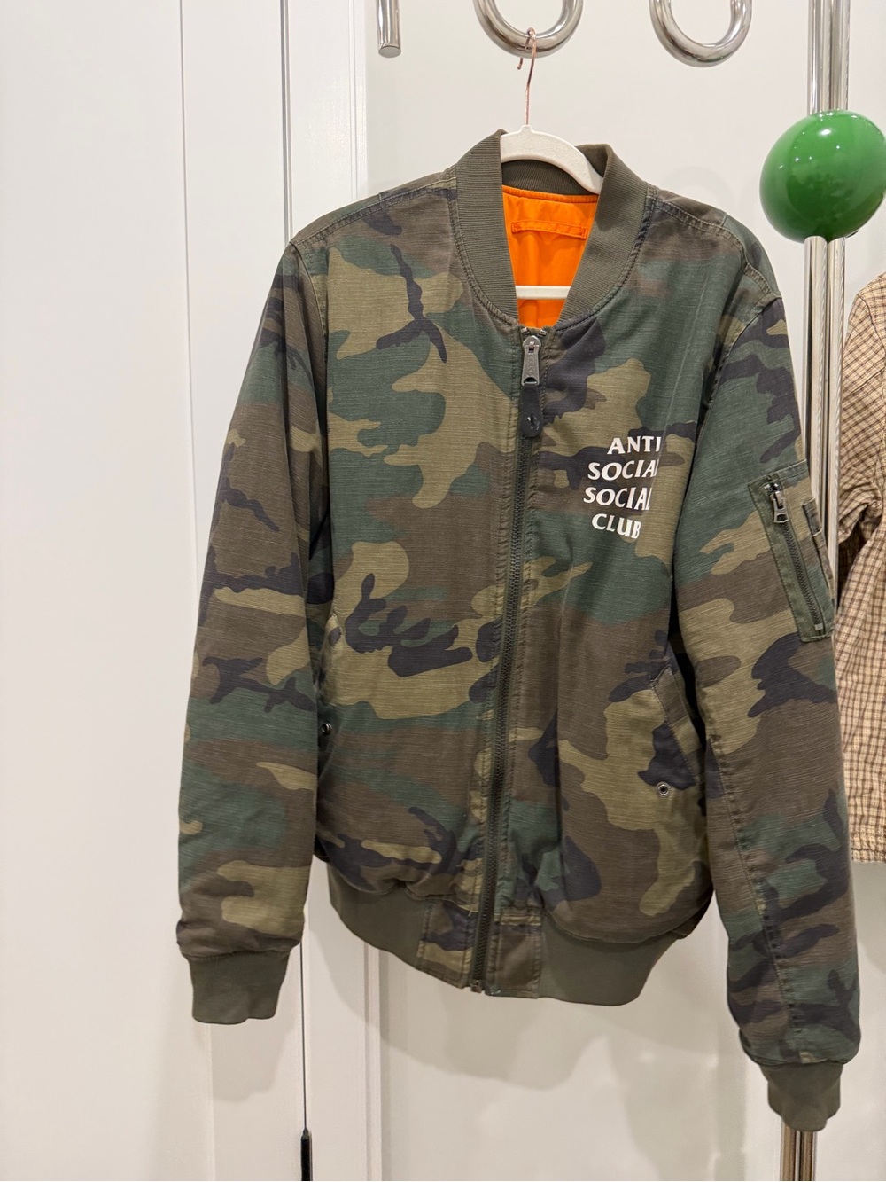 Anti Social Social Club Bomber Jacket alpha industry MA/1 Reversible